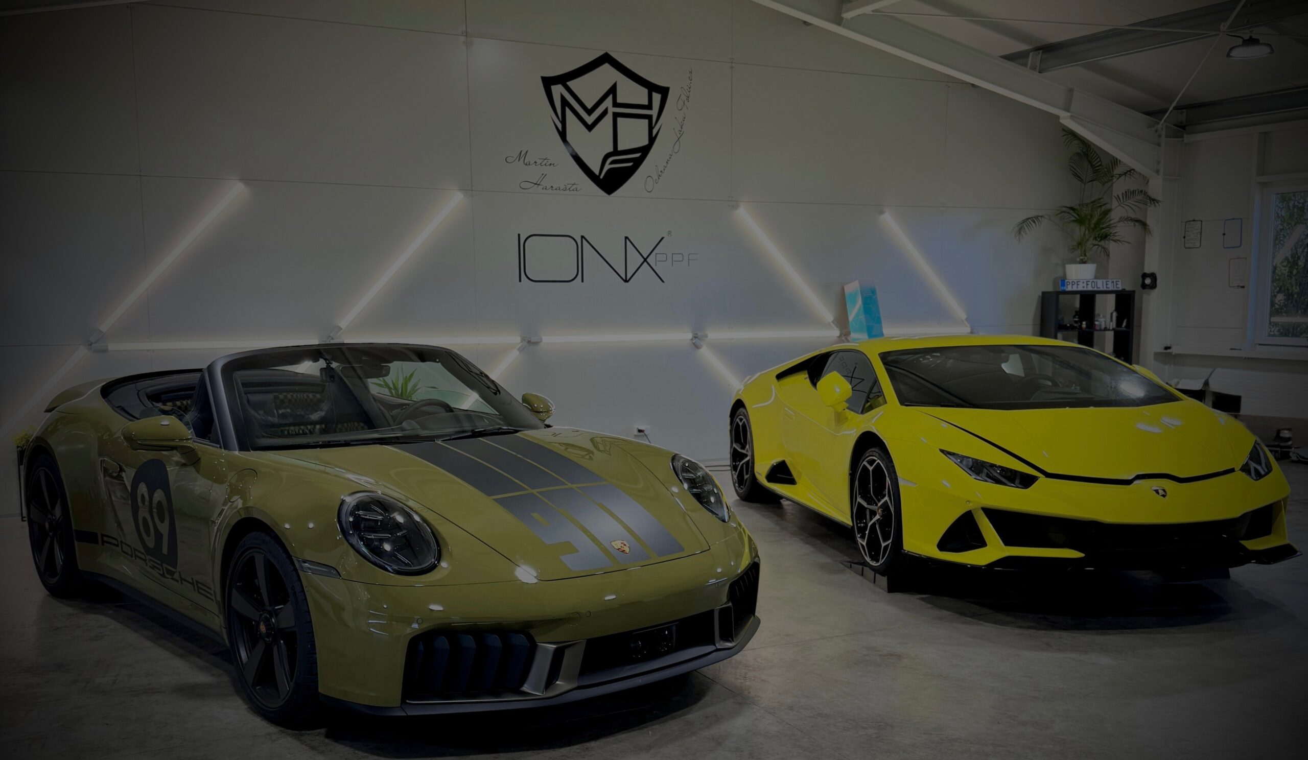 Luxury sports car with PPF protection